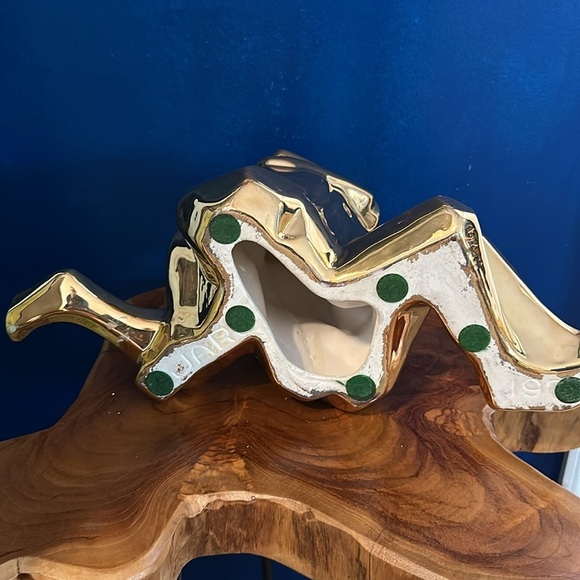 Antique 1976 Jaru 24k Gold Plated Porcelain Sculpture 16 Inches 9.5 Inches - Picture 6 of 7